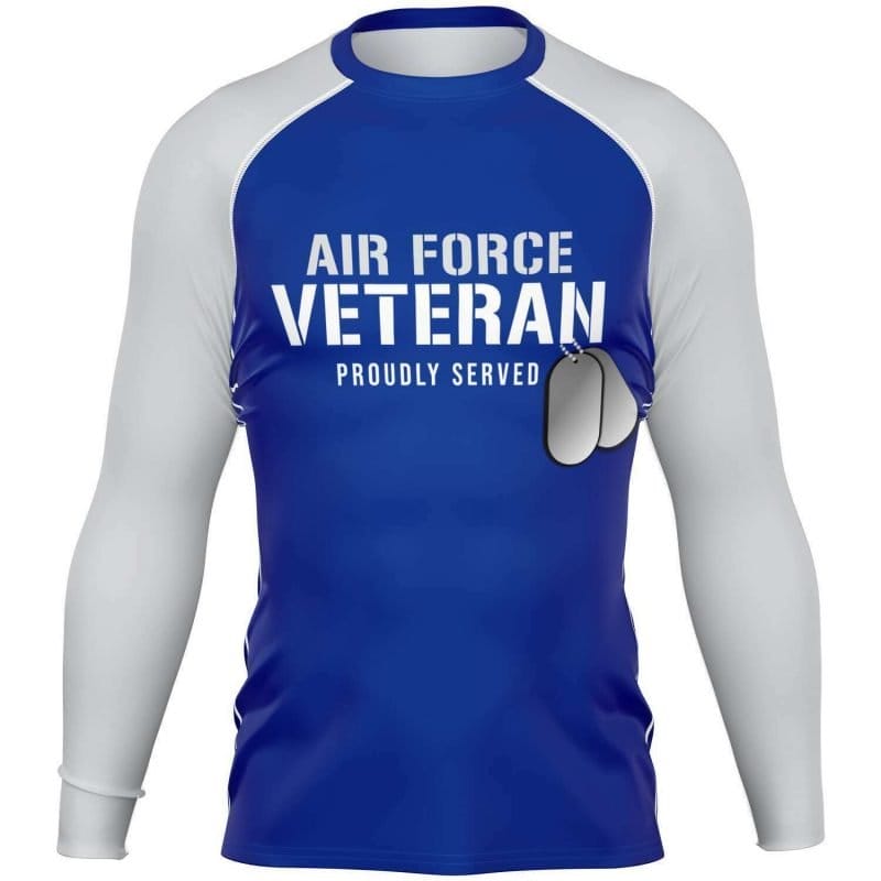 US Air Force Veteran Long Sleeve MMA Rash Guard Shirt