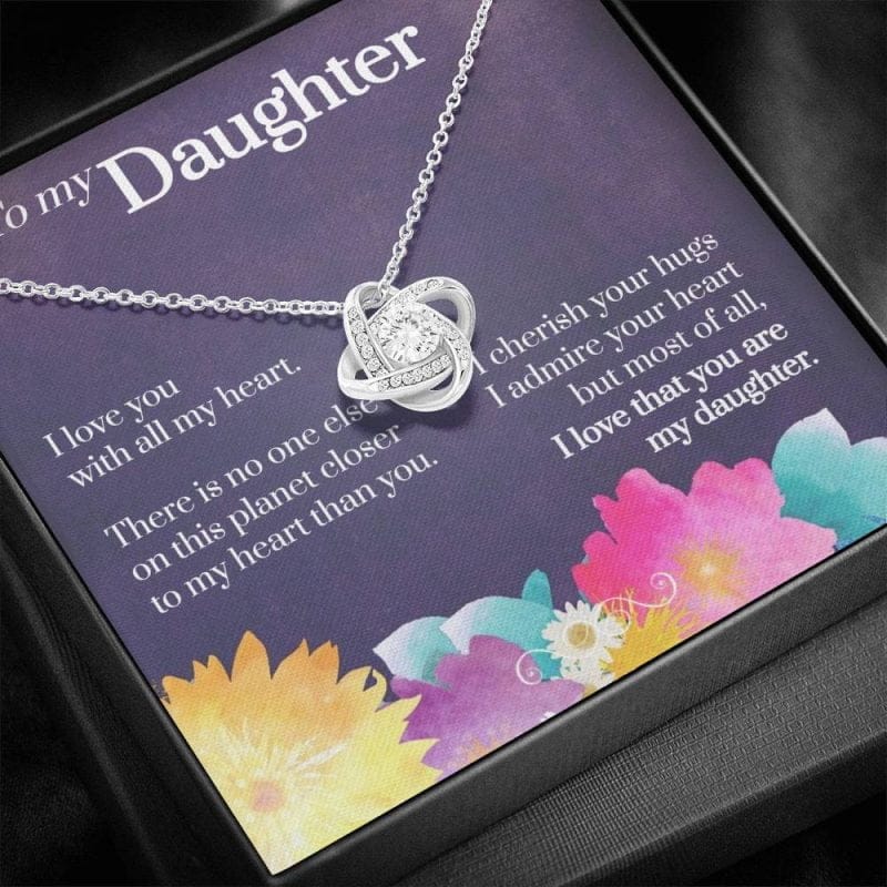 Daughter Necklace - I Love You With All My Heart