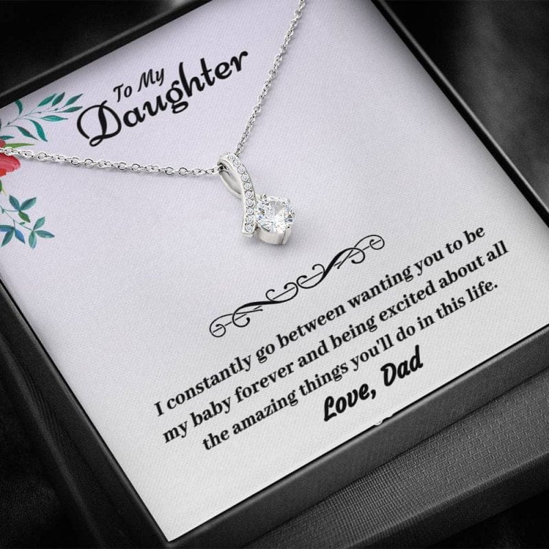 Daughter Necklace From Dad - Alluring Beauty Pendant