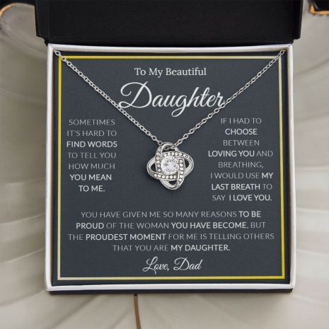 daughter necklace from dad sometimes it's hard to find words to tell you how much i love you