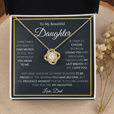 daughter necklace from dad sometimes it's hard to find words to tell you how much i love you